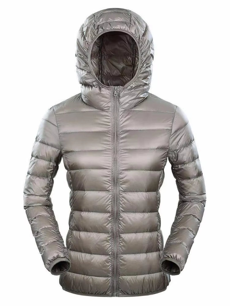 7XL plus Size down Jacket Women Hooded Ultra Light down Jacket Women plus Feather Winter Thin Warm Windbreaker Coats