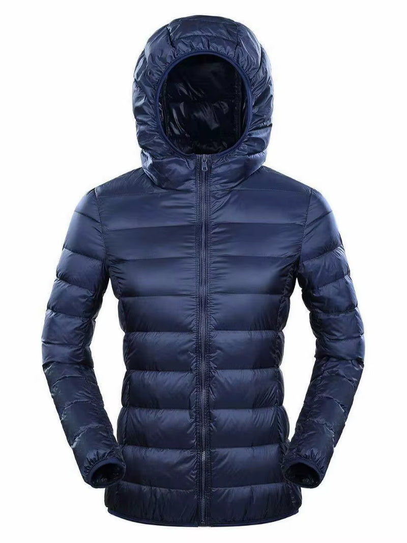 7XL plus Size down Jacket Women Hooded Ultra Light down Jacket Women plus Feather Winter Thin Warm Windbreaker Coats